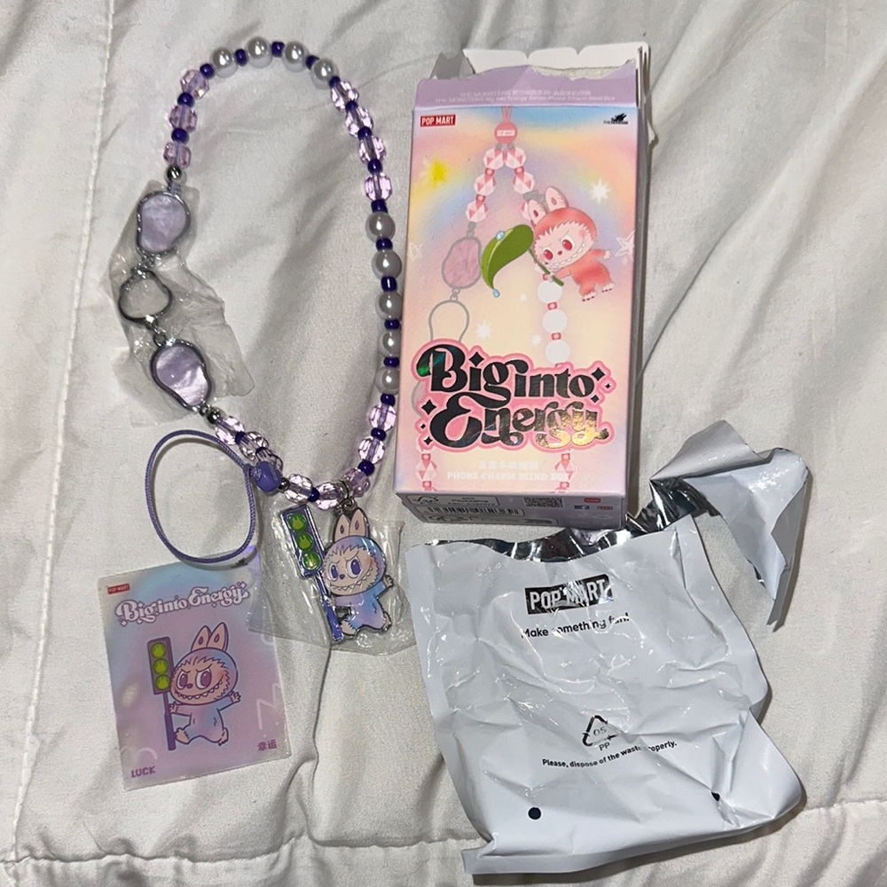 Big into Energy Labubu Phone chain Authentic